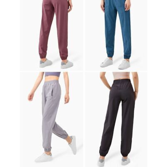 Quick Dry Sports Pants Women Loose Joggers High Waist Running Fitness Activewear