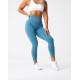 Women Seamless Yoga Pants Sports High Waist Athletic Workout Solid Full Leggings