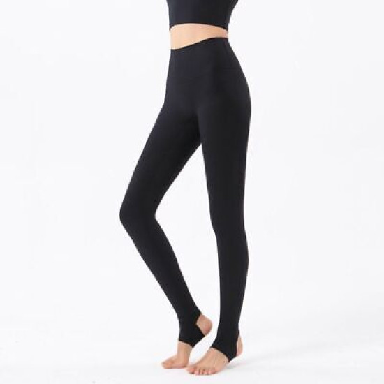 Women Sports Yoga Pants Leggings Fitness Solid Stirrup Elastic Waists Sportswear