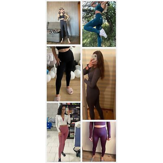 Yoga Pants Women Leggings Sport Fitness Seamless Woolen Tummy Control Activewear