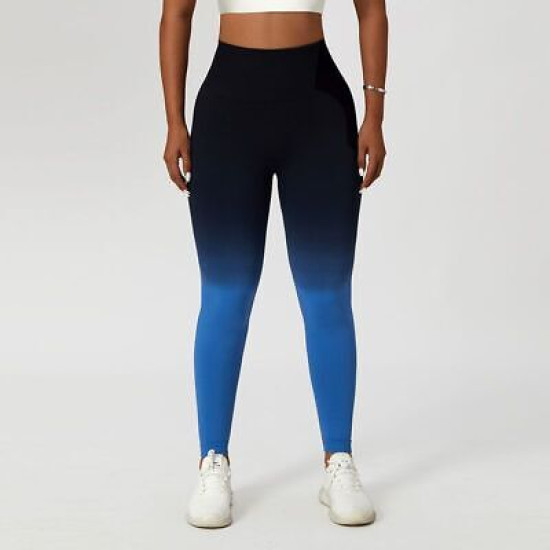 Seamless Sports Yoga Pants Women Leggings Hip Lifting High Waist Fade Color Wear