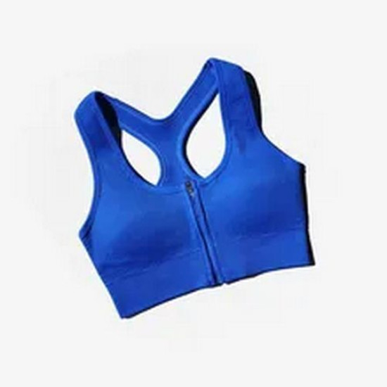 Sports Bra Crop Top Zipper Fitness Women Sportswear Fitness Running Push Up Bras