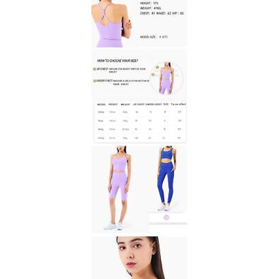 Women Yoga Sports Bra Solid Vest Gym Workout Running Athletic Cross Back Clothes