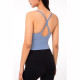 Women Yoga Sports Bra Solid Vest Gym Workout Running Athletic Cross Back Clothes