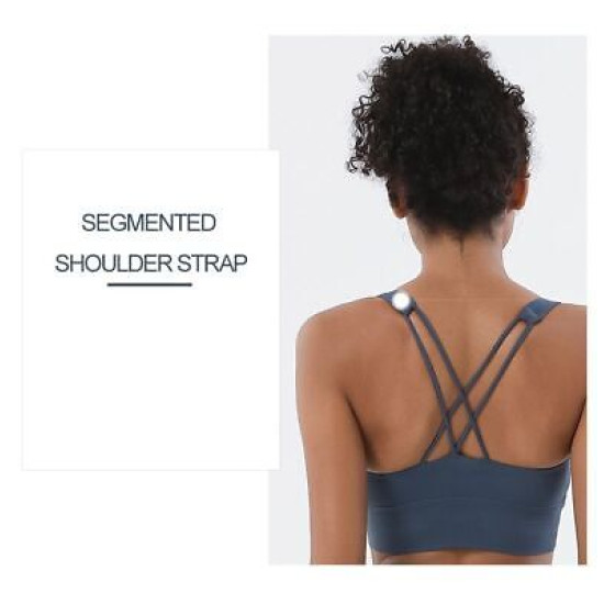 Yoga Bra Women Sports Top Bralette Solid Push Up Sportswear Removable Chest Pads