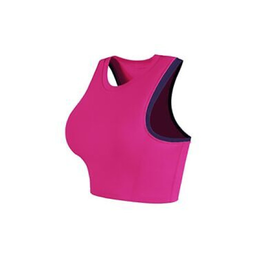 Summer Women Sports Bra Vest Yoga Contrast Colour High Push Up Padded Sportswear