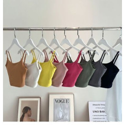 Backless Yoga Sports Bra Women Crop Top Soft Workout Solid Padded Activewear New