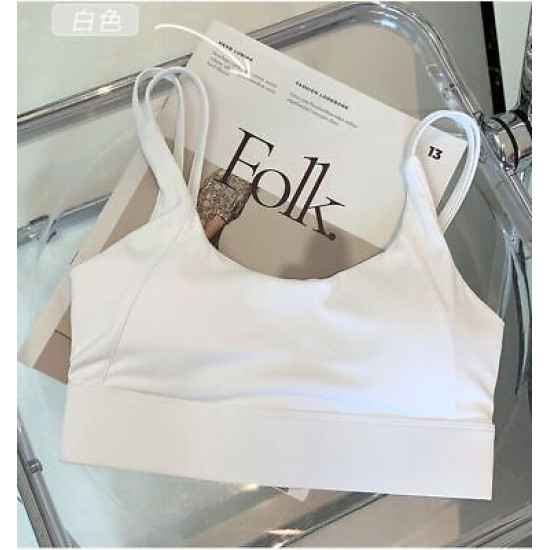 Women Yoga Sports Bra High Impact Hollow Back Vest Quick Dry Push Up Buckle Tops
