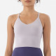 Nylon Women Sports Bra Top Breathable Underwear Solid Crossback Fitness Bralette