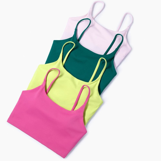 Yoga Sports Women Bras Workout Clothes Dance Fitness Crop Tops With Built In Bra