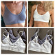 Women Seamless Bra U Back Crop Tops Unlined Daily Sports Solid Wireless Bralette