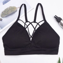 Seamless Women Tube Bra Top Crop Wrapped Chest Cross Sports Lingerie Bandeau New